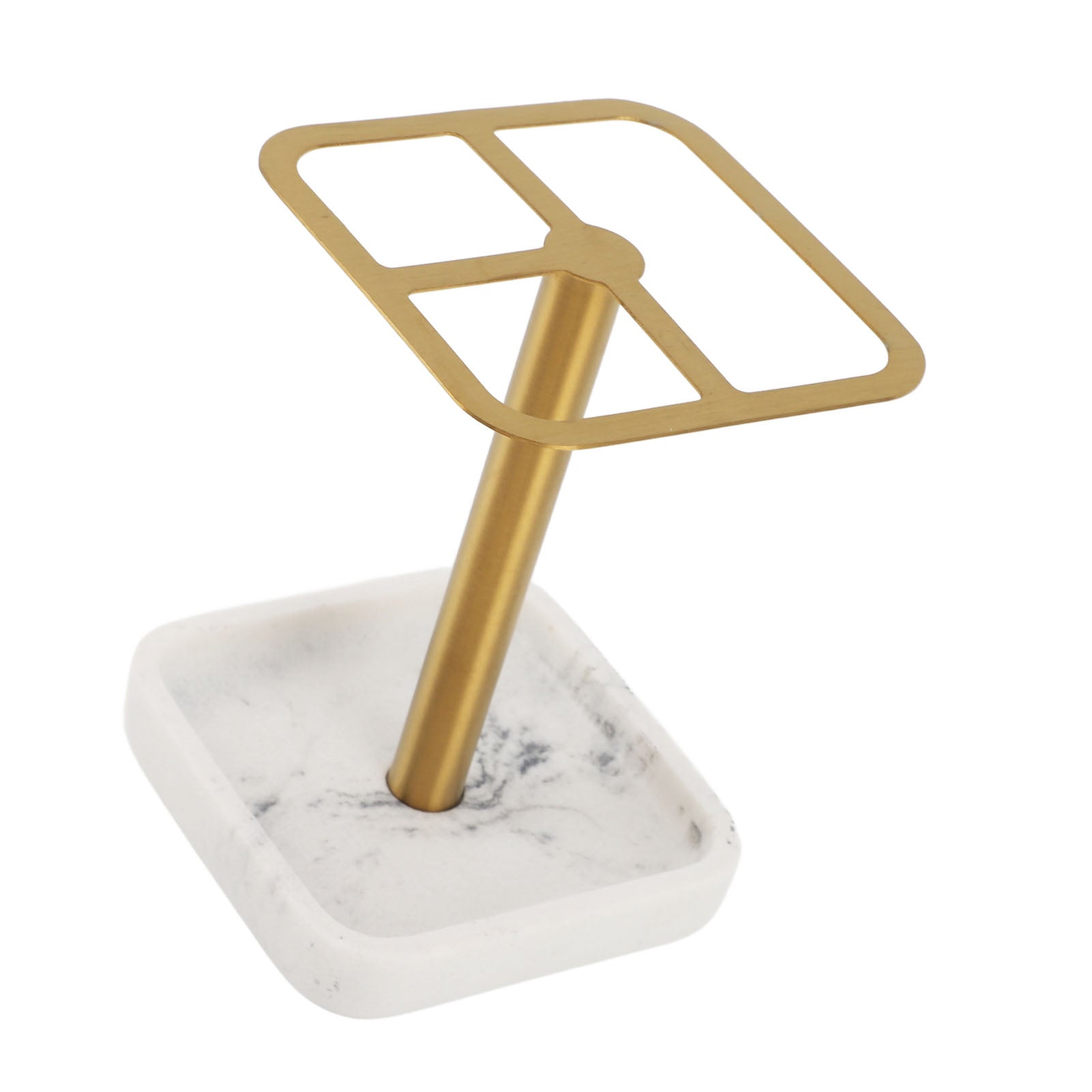 Gold Stainless Steel Toothbrush & Toothpaste Holder — view 4