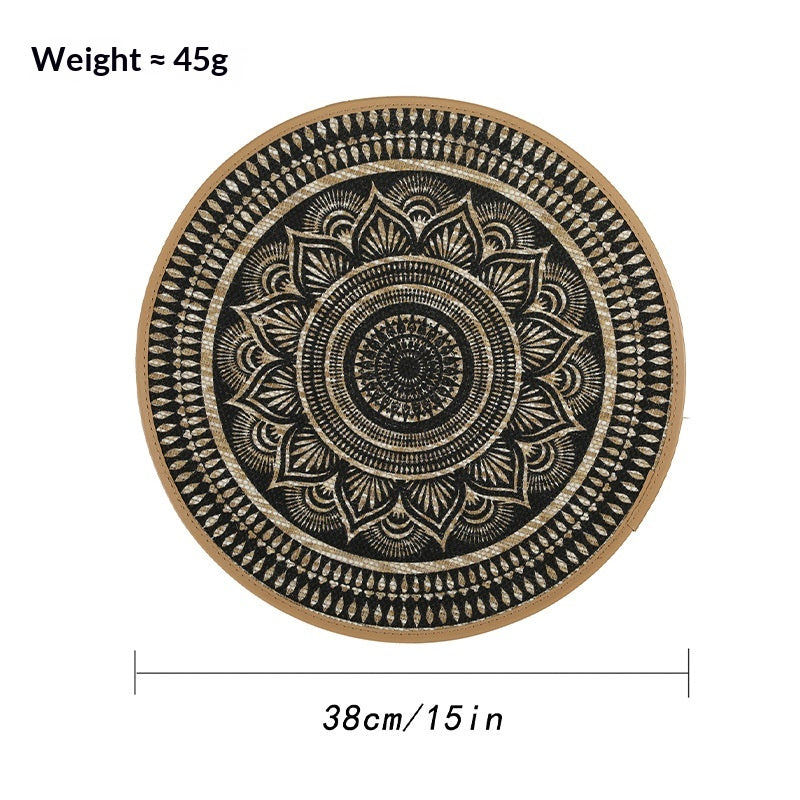 Handwoven Jute Natural Placemat & Coaster