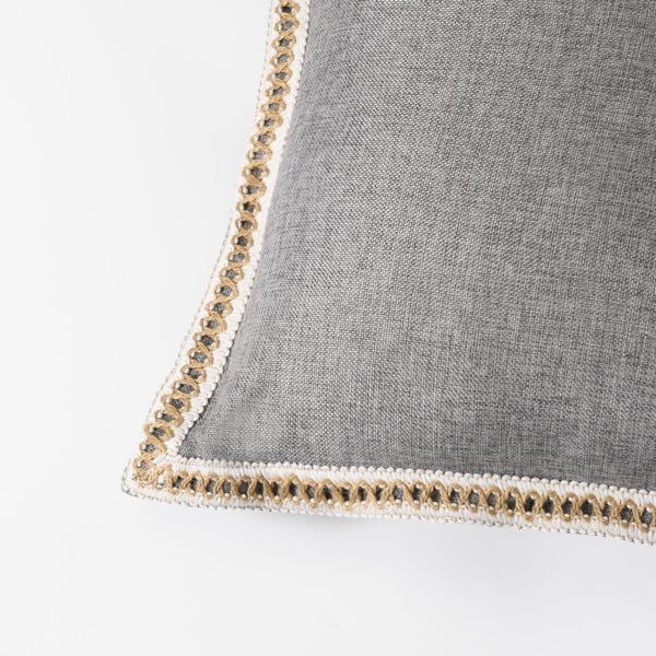 Vintage Linen Trimmed Cushion Covers, Pair — view 5