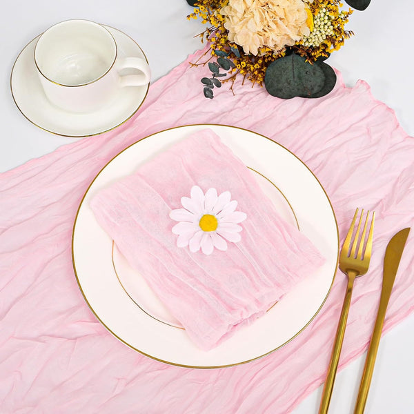 Bali Crinkled Chiffon Napkin, Plain Table Linen