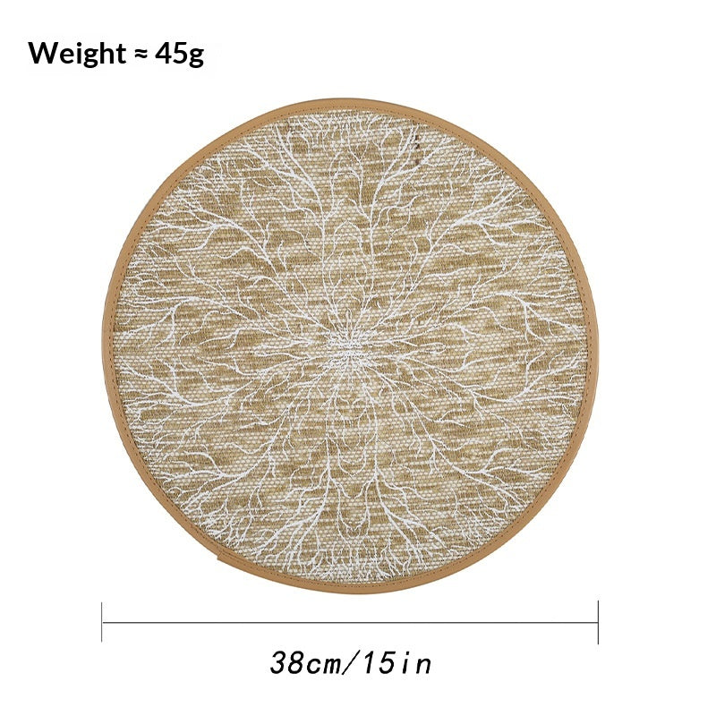 Handwoven Jute Natural Placemat & Coaster — view 15