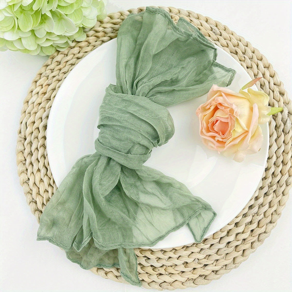 Bali Crinkled Chiffon Napkin, Plain Table Linen — view 15