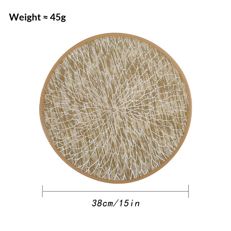 Handwoven Jute Natural Placemat & Coaster