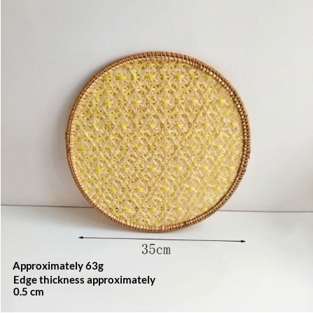 Handwoven Rattan & Bamboo Dining Placemat — view 16