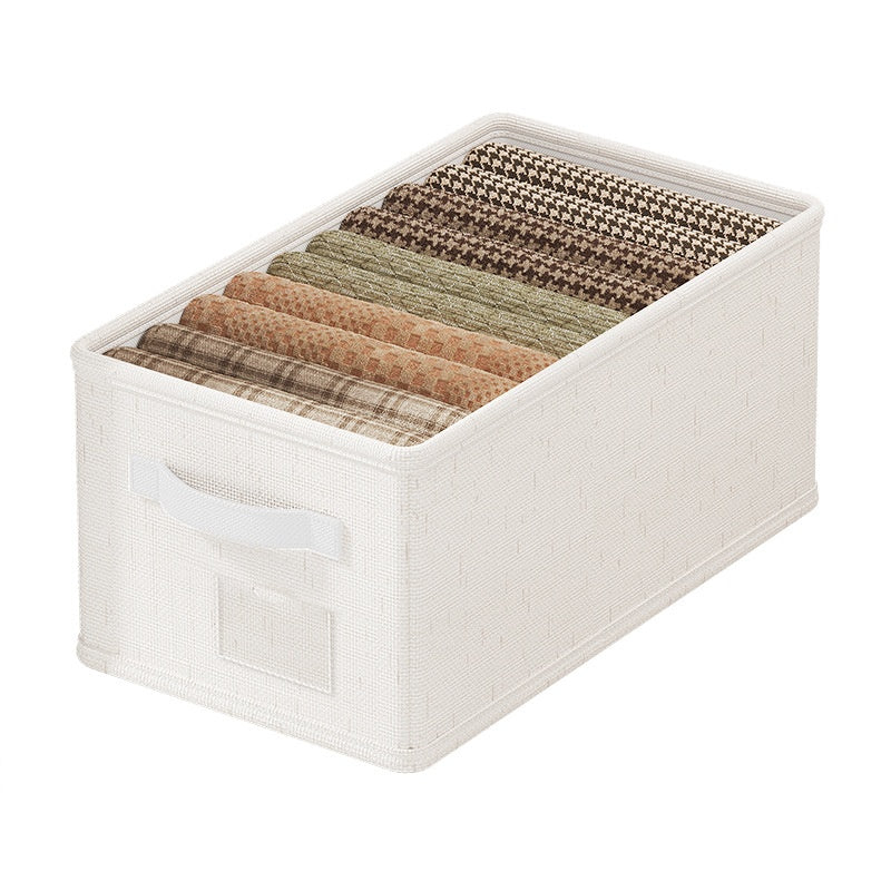 Woven Cotton Linen Lidded Storage Box — view 3