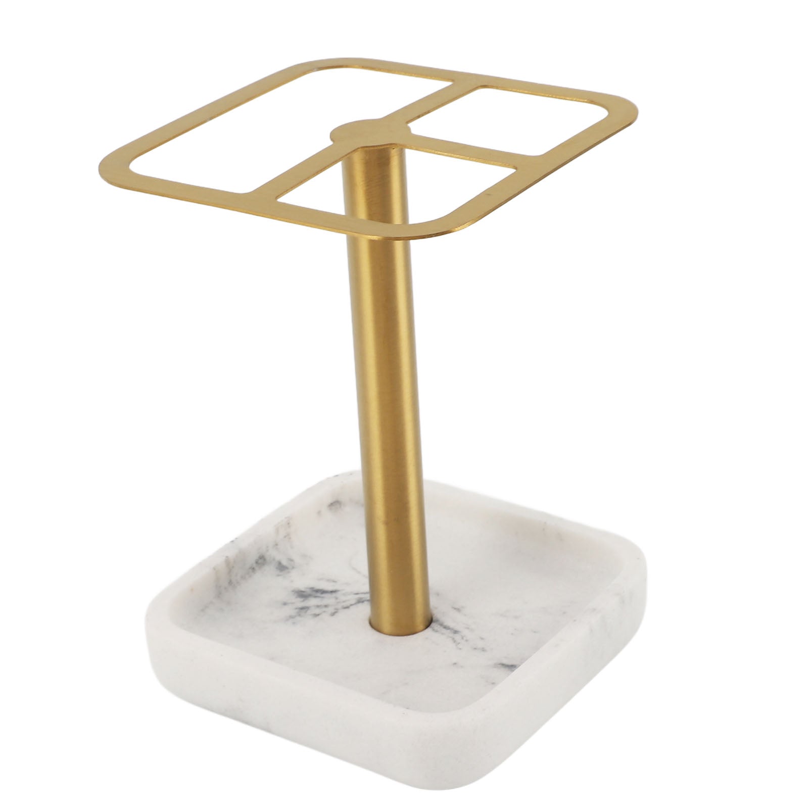 Gold Stainless Steel Toothbrush & Toothpaste Holder — view 2
