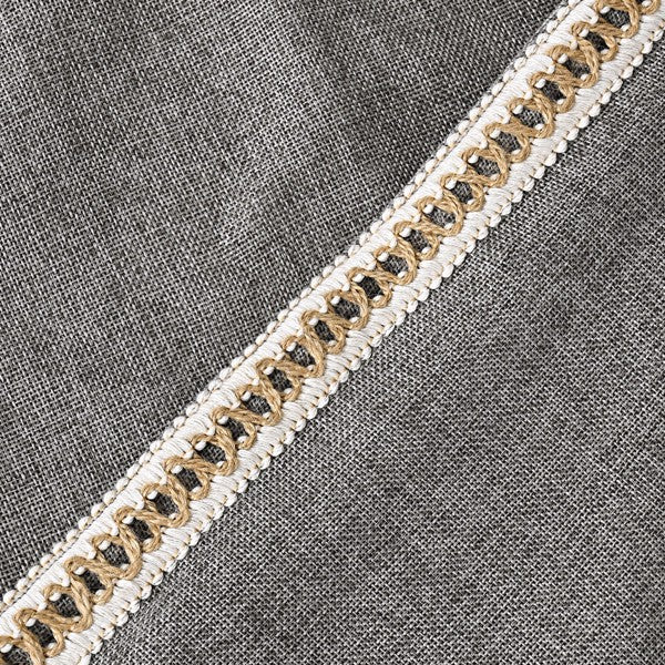 Vintage Linen Trimmed Cushion Covers, Pair — view 2