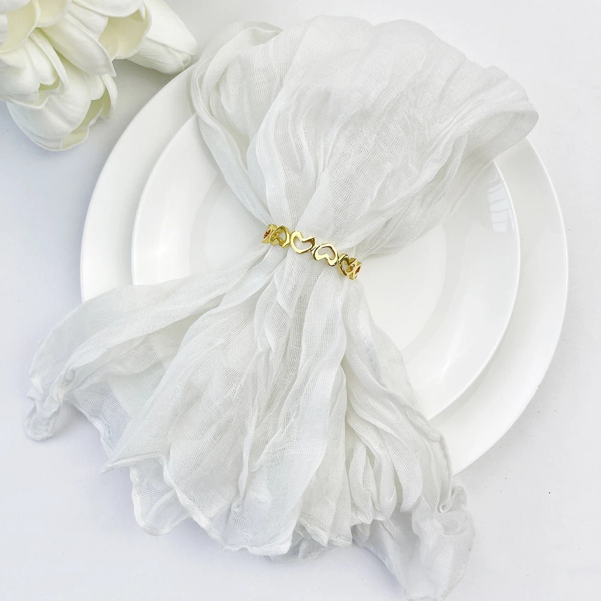 Bali Crinkled Chiffon Napkin, Plain Table Linen — view 11