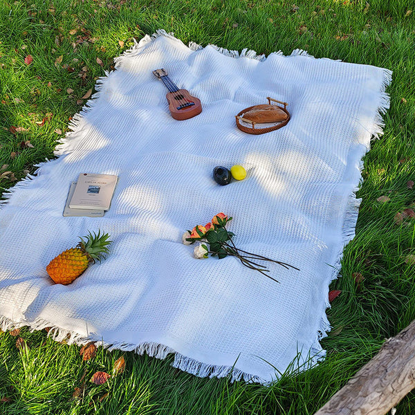 Stonewashed Linen Picnic & Dining Blanket
