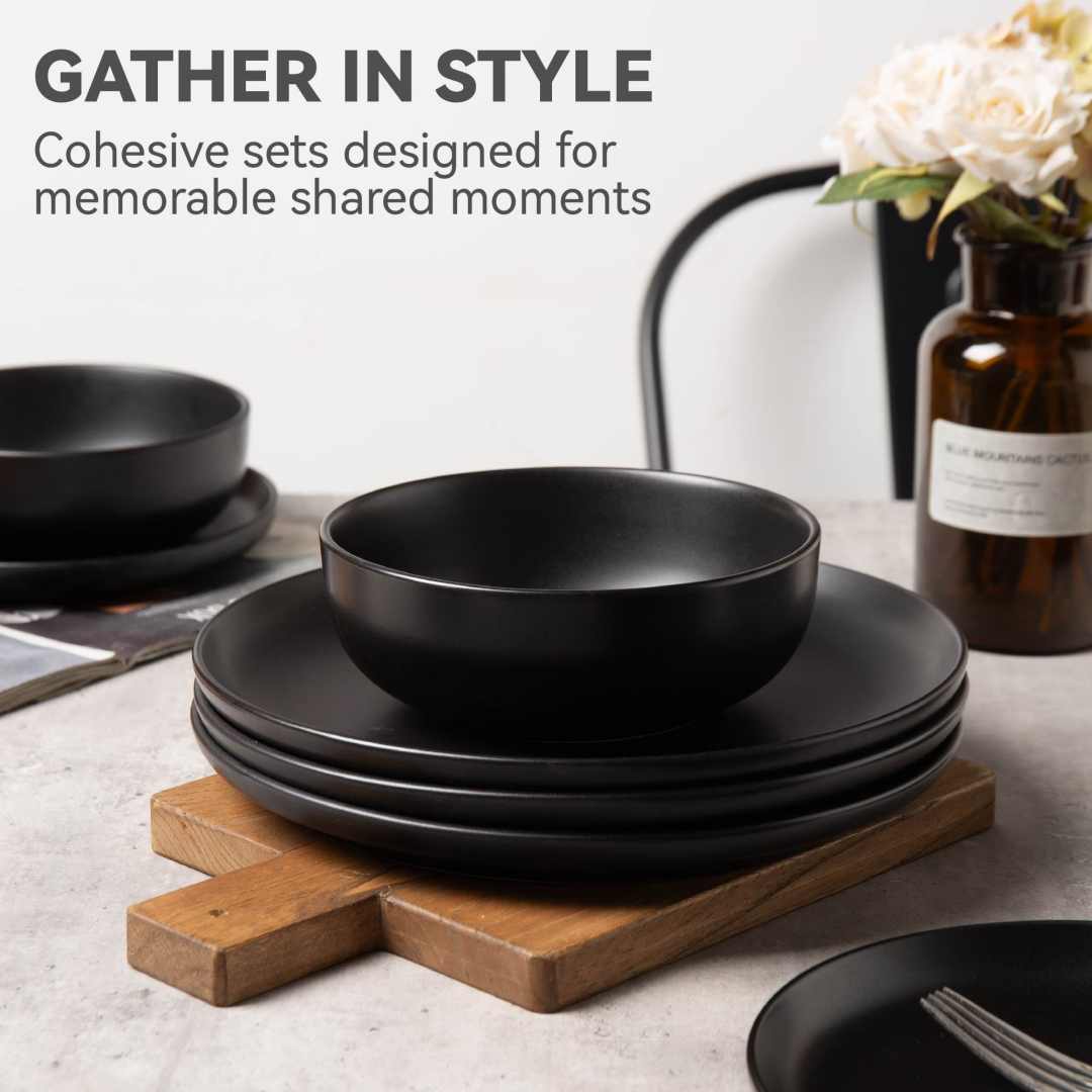 Matte Stoneware Dining Collection for Four — view 5