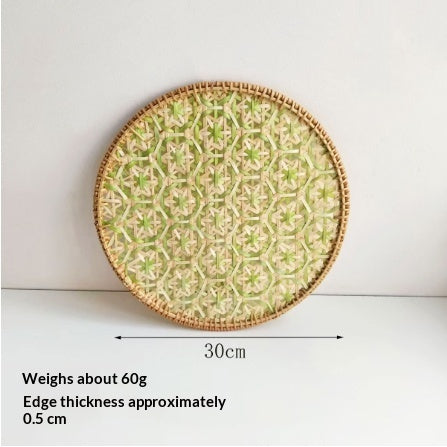 Handwoven Rattan & Bamboo Dining Placemat — view 3