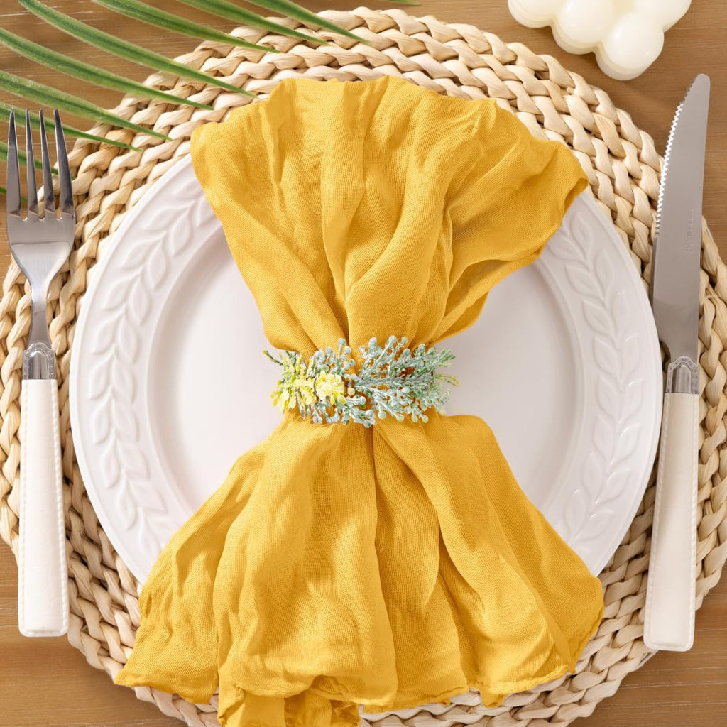 Bali Crinkled Chiffon Napkin, Plain Table Linen — view 5