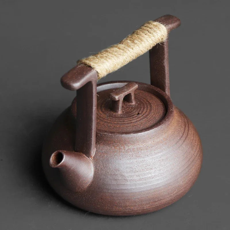 Handcrafted Stoneware Japanese Ceremony Teapot 350ml — view 3