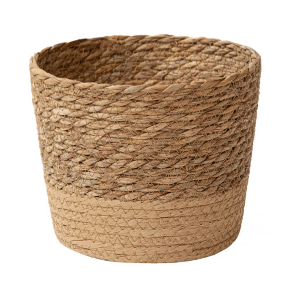 Handwoven Seagrass Desktop Flower Pot Holder — view 7