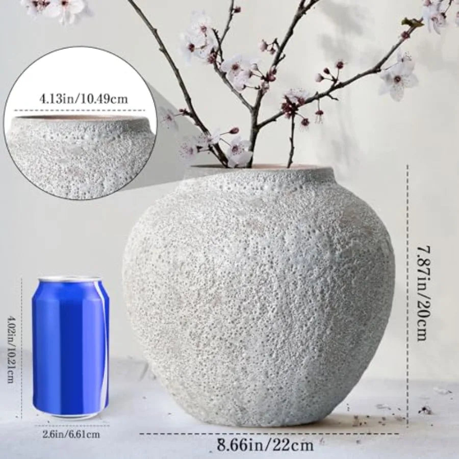 Rustic Terracotta Floor Vase | Farmhouse Clay — view 4