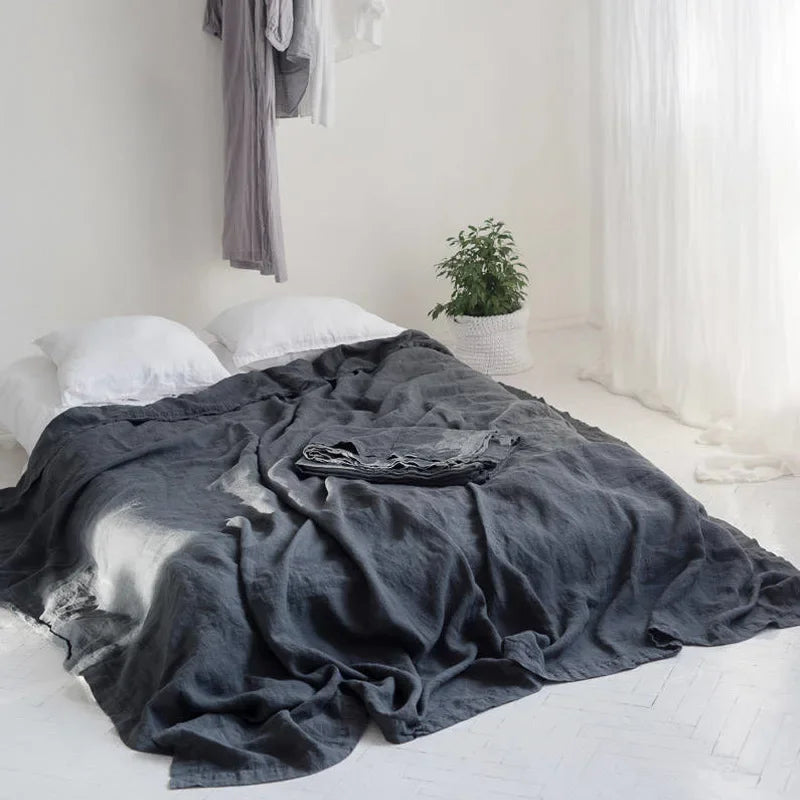 Washed Linen Flat Sheet & Pillowcase Collection — view 3