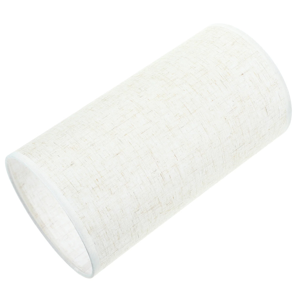 Round Linen Drum Lamp Shade | Natural Cloth — view 6
