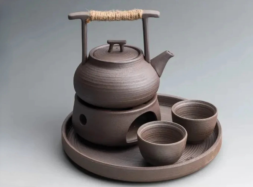 Handcrafted Stoneware Japanese Ceremony Teapot 350ml — view 7