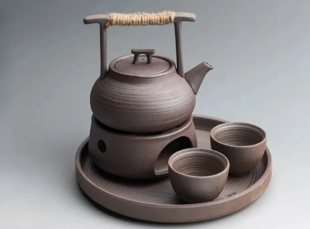 Handcrafted Stoneware Japanese Ceremony Teapot 350ml — view 7
