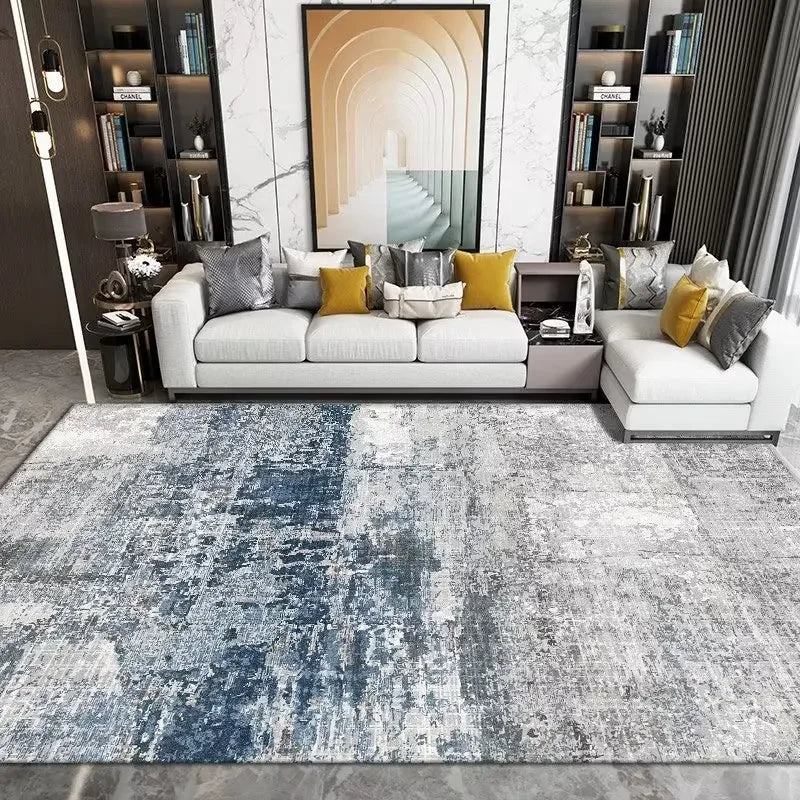 Washable Woven Area Rug | Modern Scandi Floor Mat — view 2