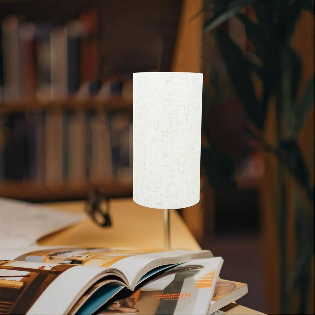 Round Linen Drum Lamp Shade | Natural Cloth
