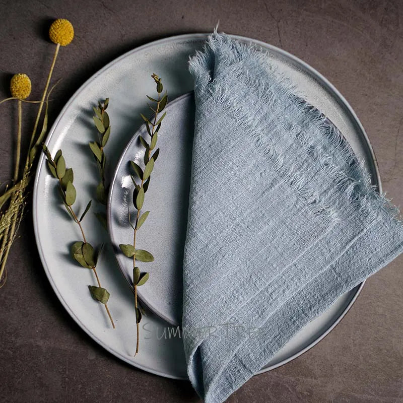 Cotton Gauze Dinner Napkins 41cm Rustic Weave — view 8