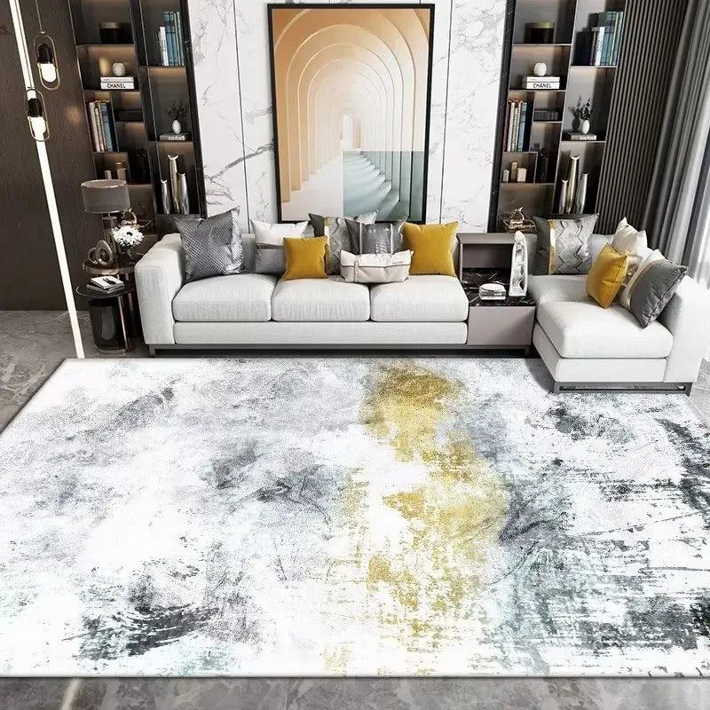 Washable Woven Area Rug | Modern Scandi Floor Mat — view 3