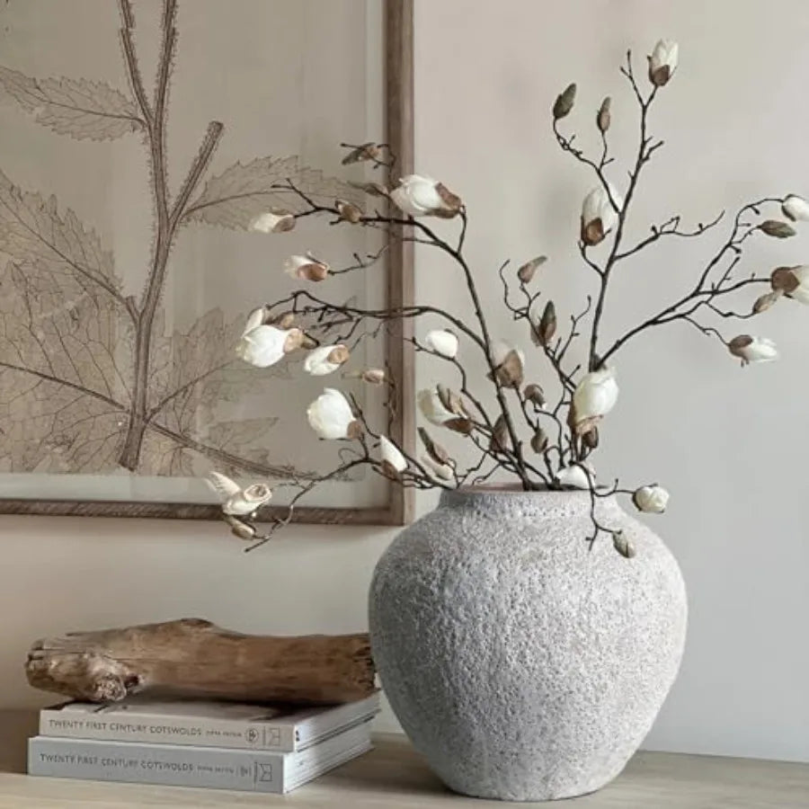 Rustic Terracotta Floor Vase | Farmhouse Clay — view 5