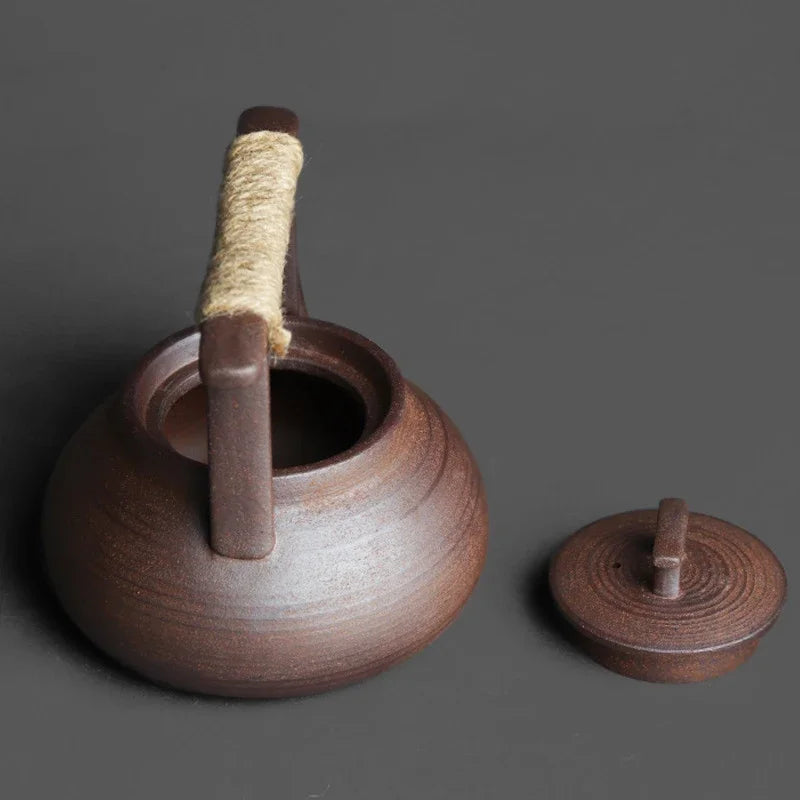 Handcrafted Stoneware Japanese Ceremony Teapot 350ml — view 5