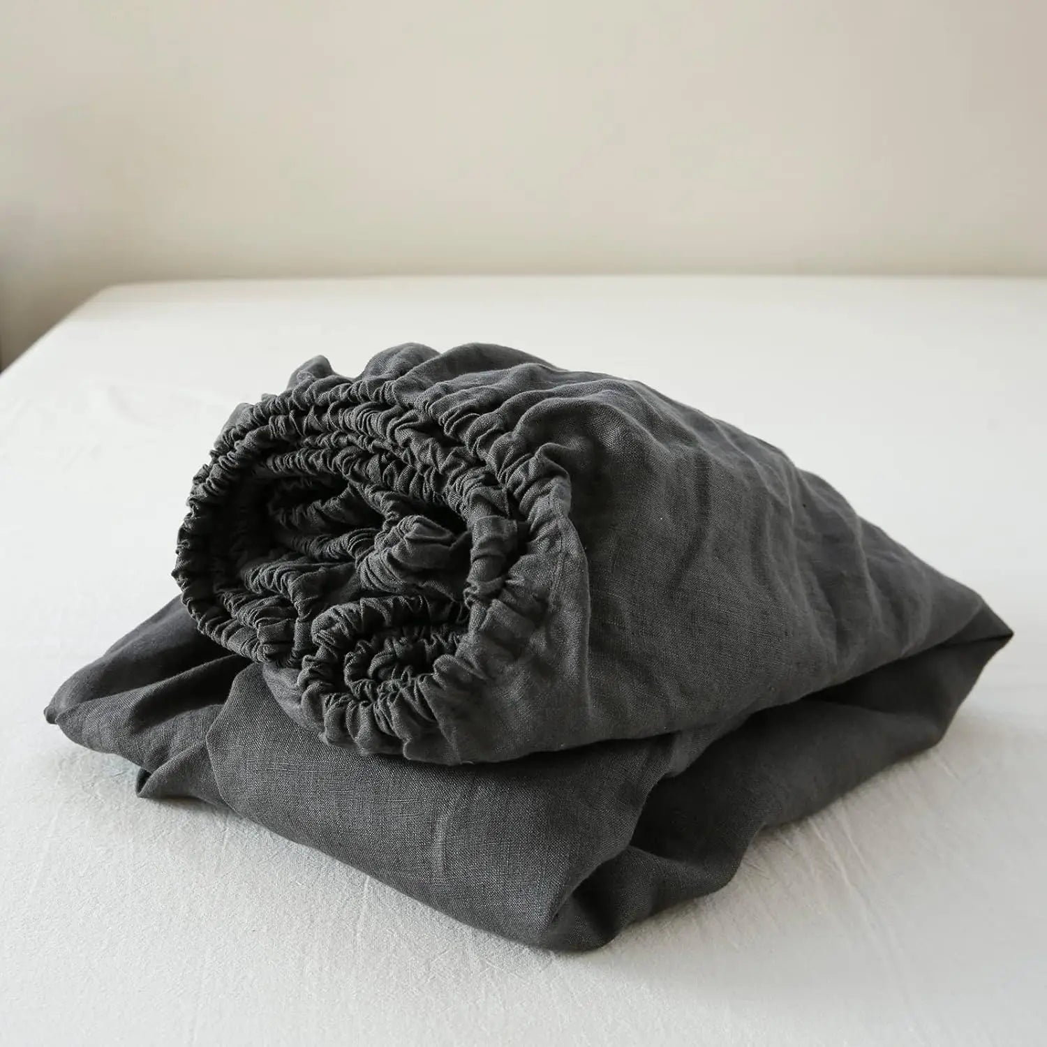 Stone-Washed French Flax Linen Fitted Sheet — view 7