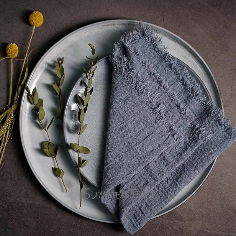 Cotton Gauze Dinner Napkins 41cm Rustic Weave — view 7