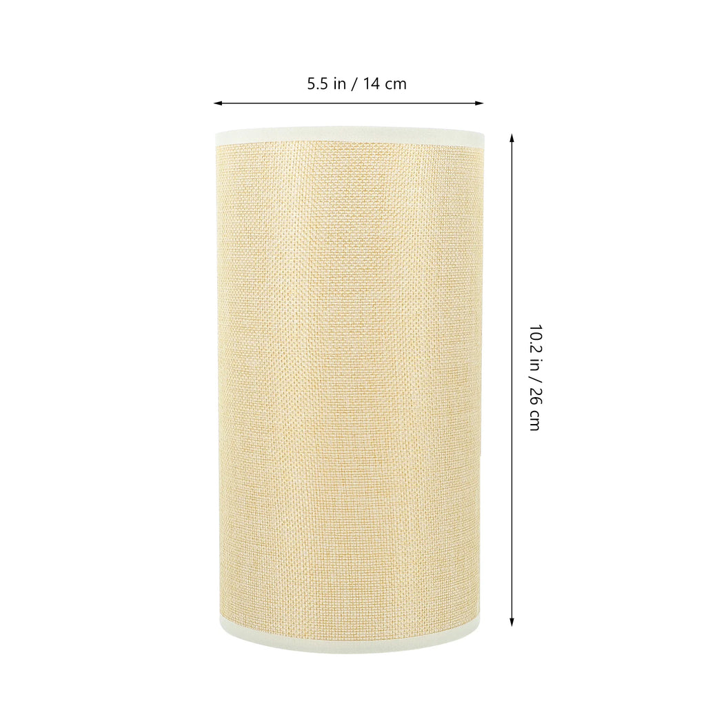 Round Linen Drum Lamp Shade | Natural Cloth — view 3