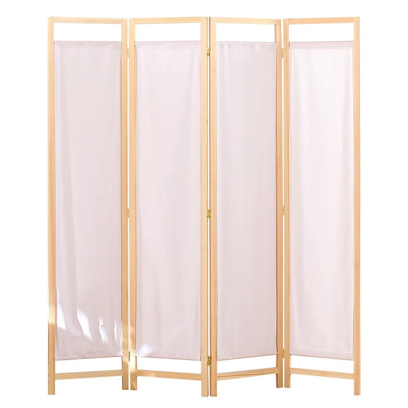 Bamboo Louvre Folding Screen with Linen Panels — view 6