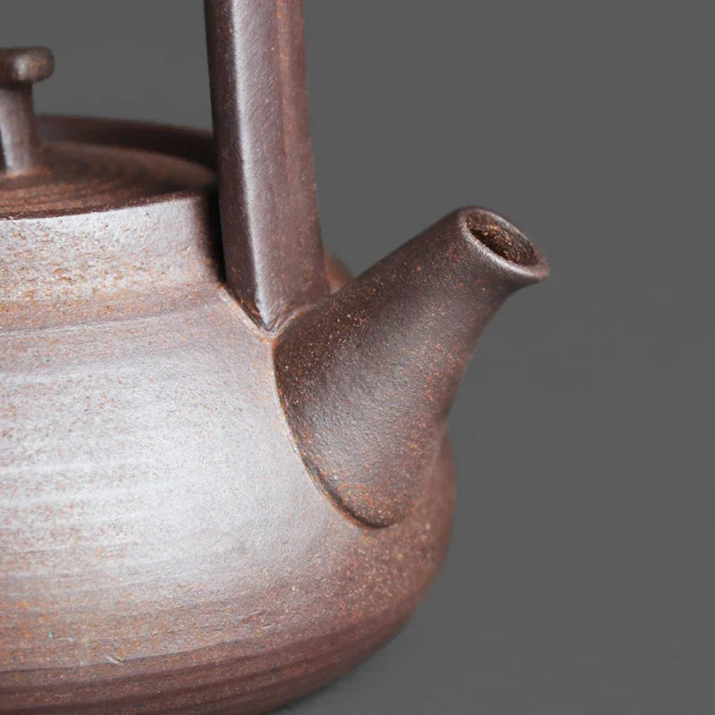 Handcrafted Stoneware Japanese Ceremony Teapot 350ml — view 2