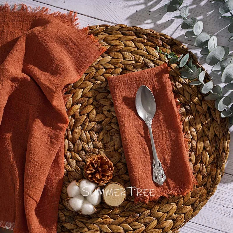 Cotton Gauze Dinner Napkins 41cm Rustic Weave — view 4
