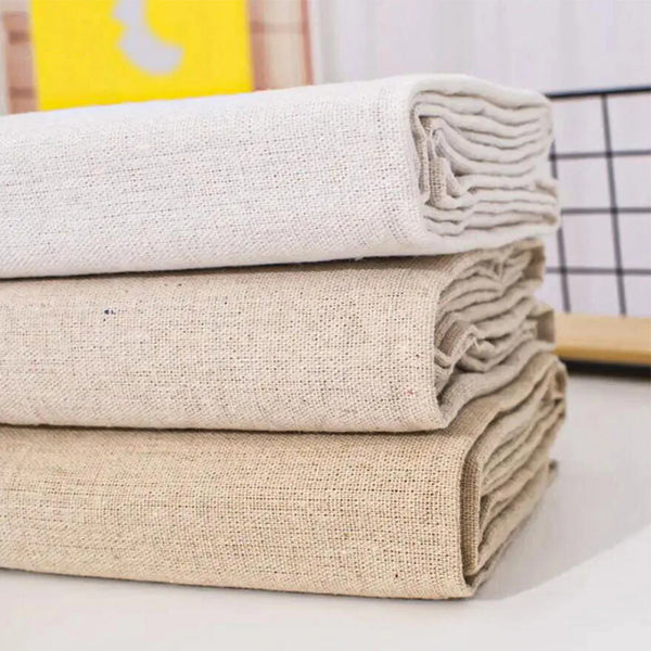 Woven Hemp Linen Cloth in Natural Raw Texture