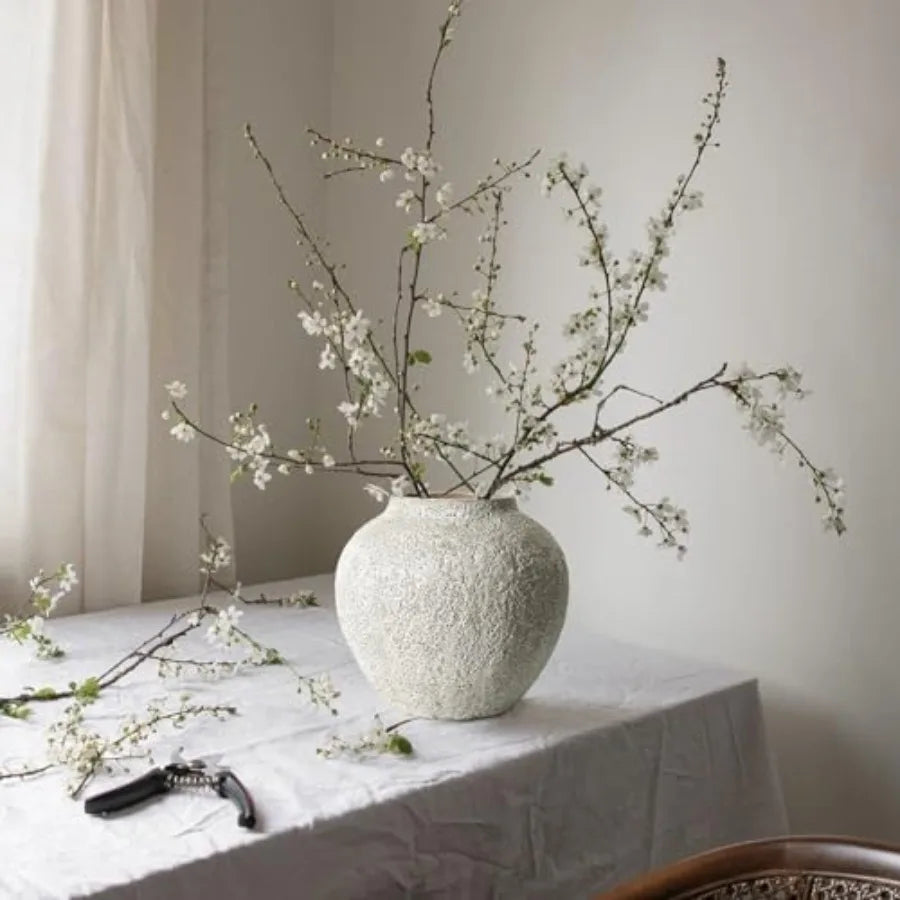 Rustic Terracotta Floor Vase | Farmhouse Clay — view 3