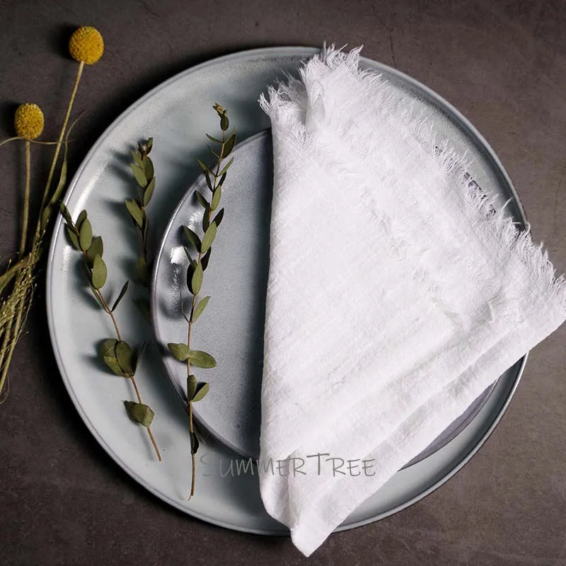 Cotton Gauze Dinner Napkins 41cm Rustic Weave — view 9
