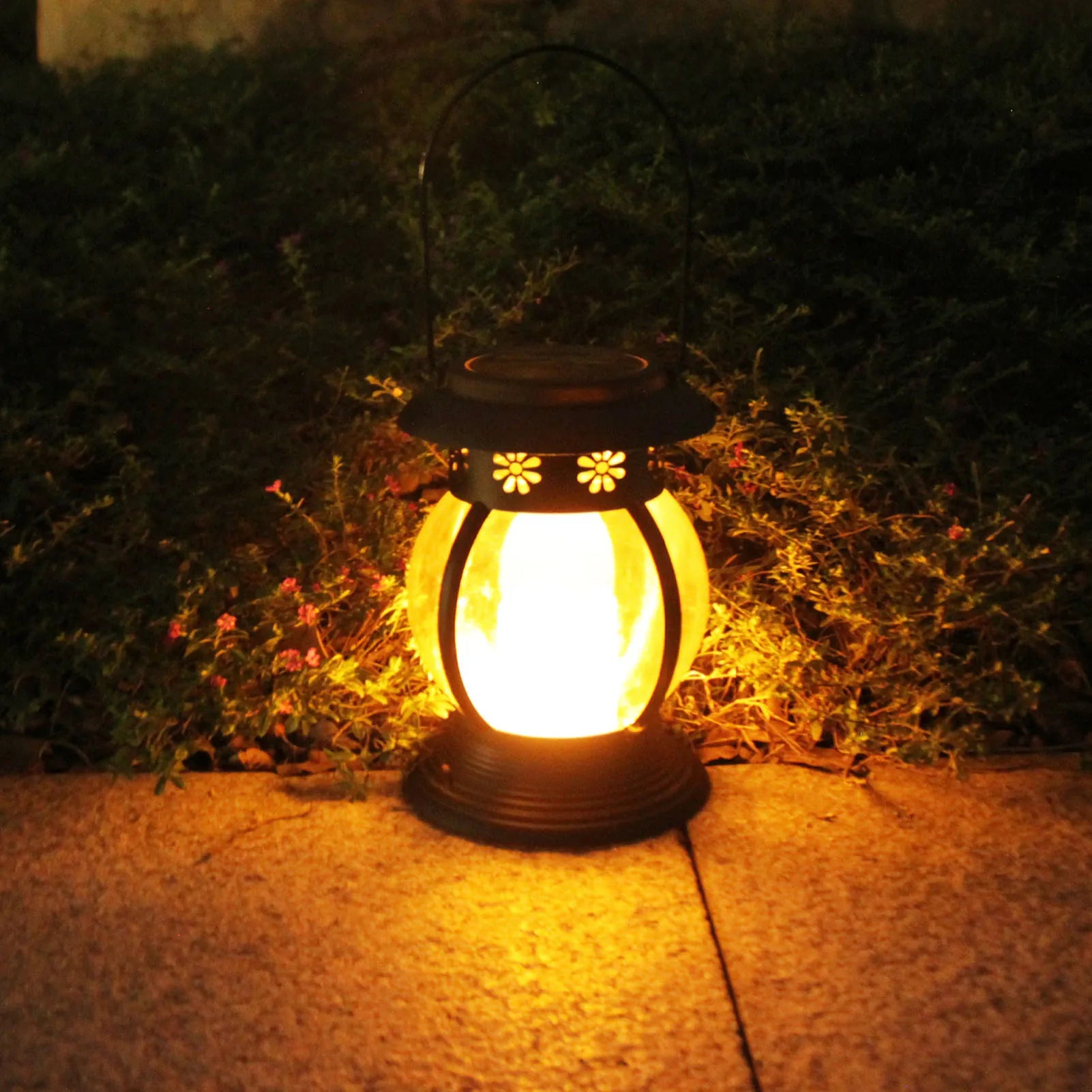Brass Solar Courtyard Hanging Lantern — view 2