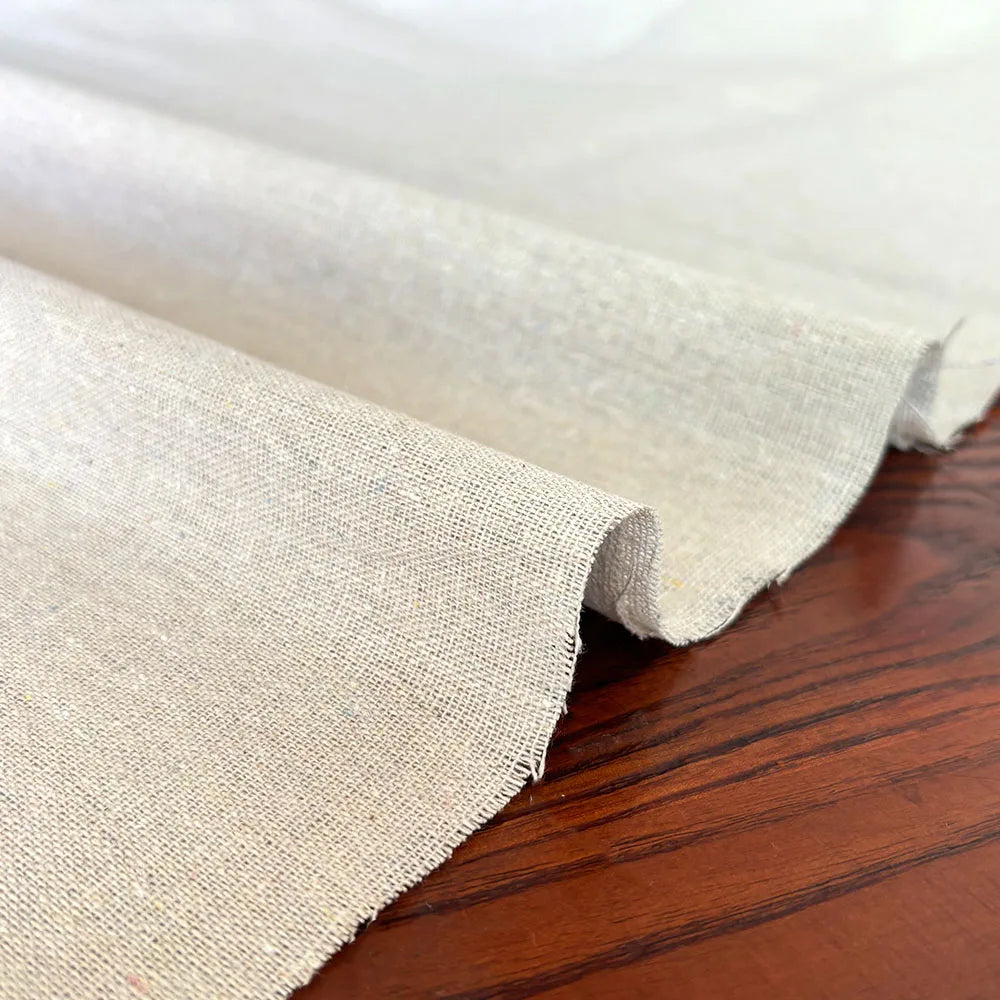 Woven Hemp Linen Cloth in Natural Raw Texture — view 3