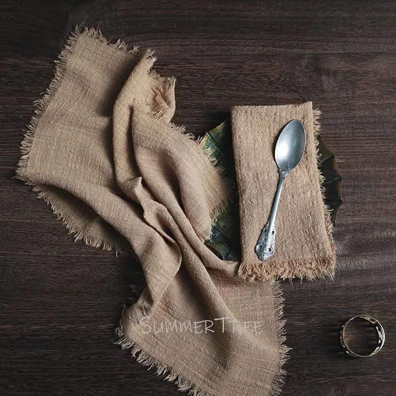 Cotton Gauze Dinner Napkins 41cm Rustic Weave