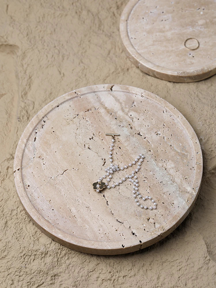 Travertine Marble Vanity & Serving Tray — view 4