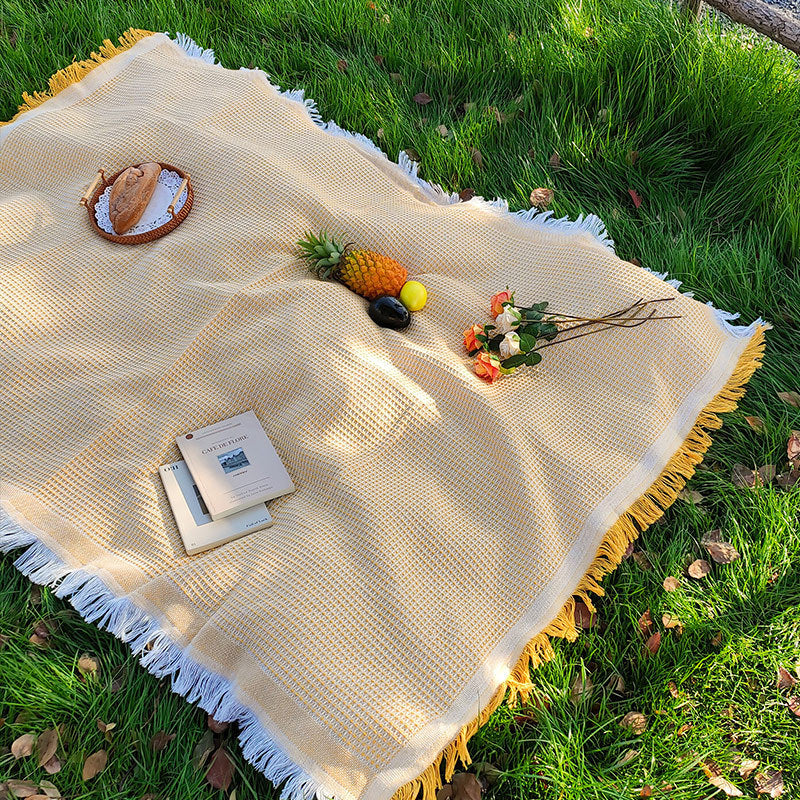 Stonewashed Linen Picnic & Dining Blanket — view 2
