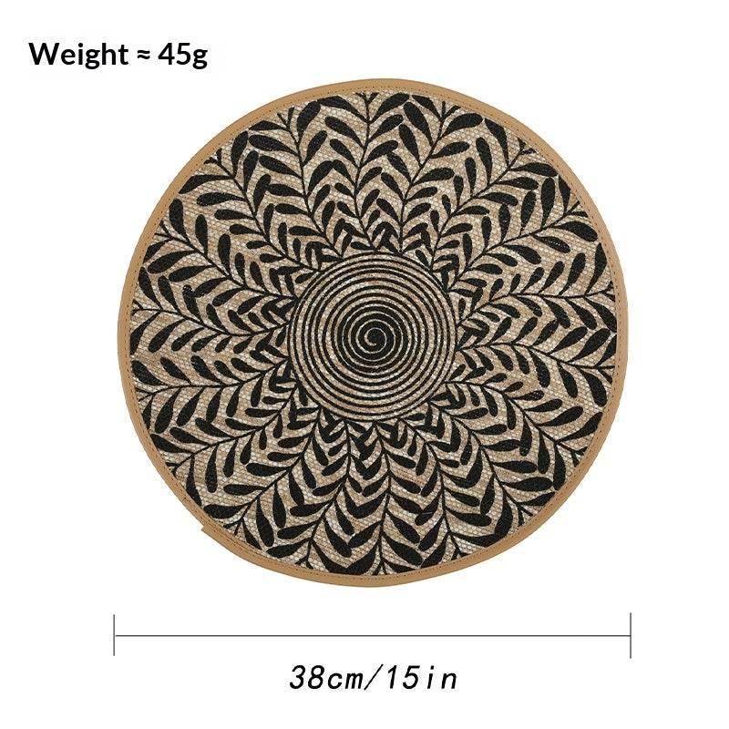 Handwoven Jute Natural Placemat & Coaster — view 13