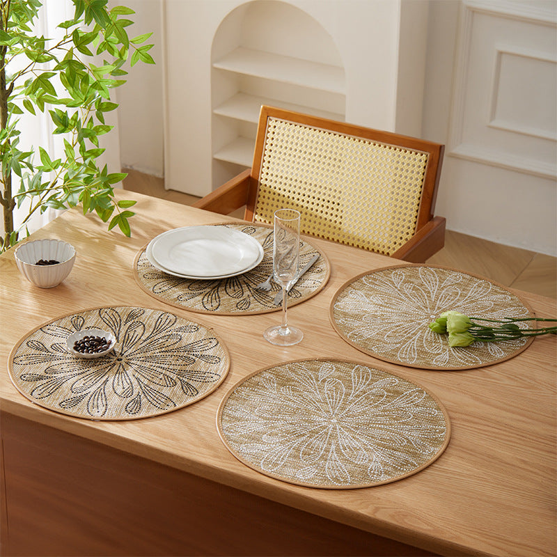 Handwoven Jute Natural Placemat & Coaster — view 6