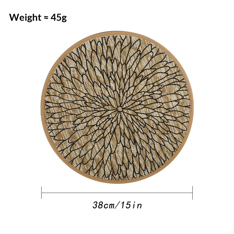 Handwoven Jute Natural Placemat & Coaster