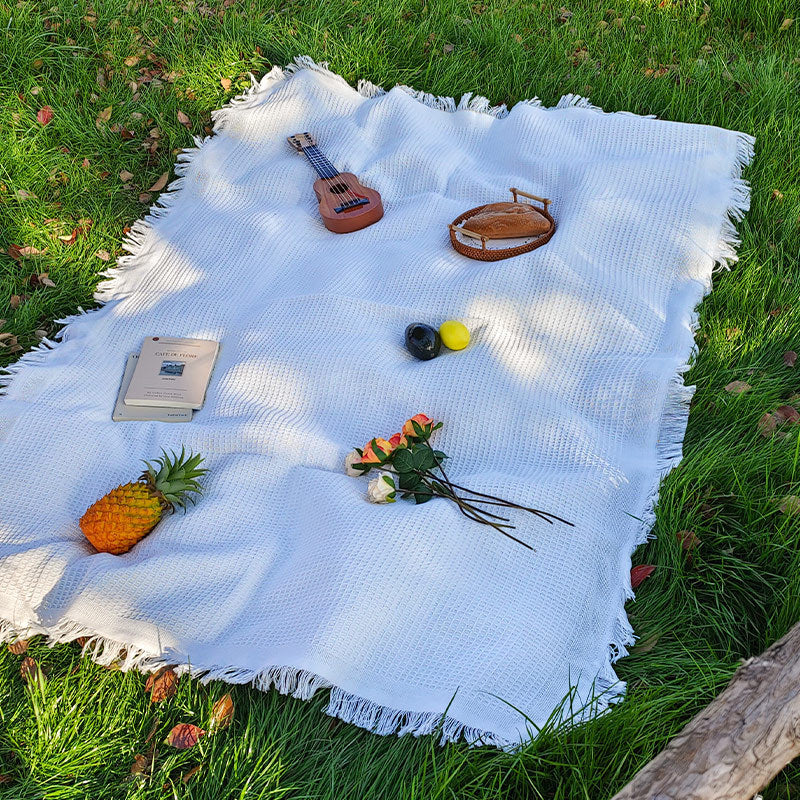 Stonewashed Linen Picnic & Dining Blanket — view 5
