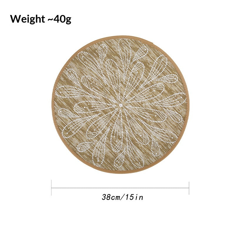 Handwoven Jute Natural Placemat & Coaster
