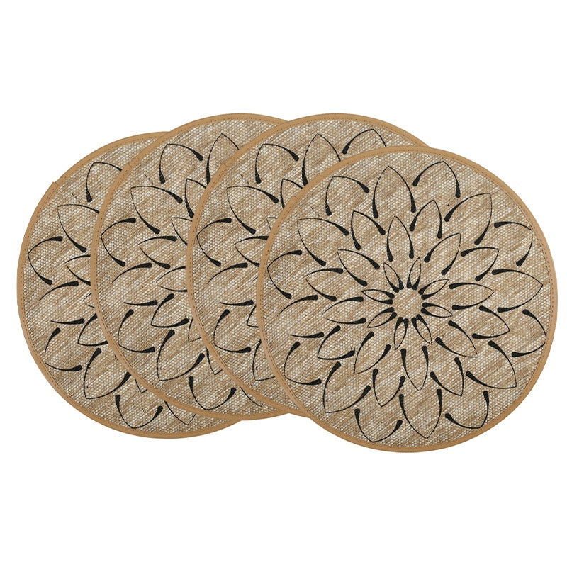 Handwoven Jute Natural Placemat & Coaster — view 3