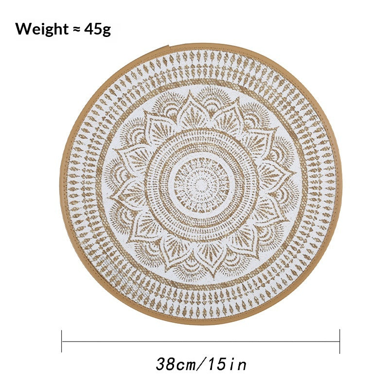 Handwoven Jute Natural Placemat & Coaster — view 18